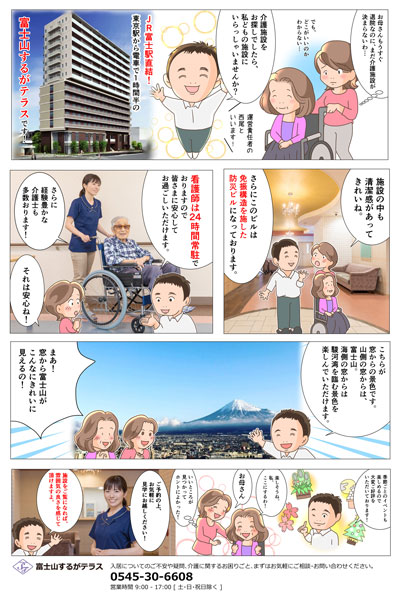 富士山するがテラスの紹介マンガ